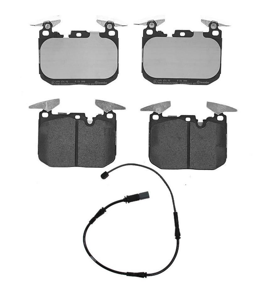 Brembo Brake Pad Set Kit - Front (Low-Met) (with Sensor)